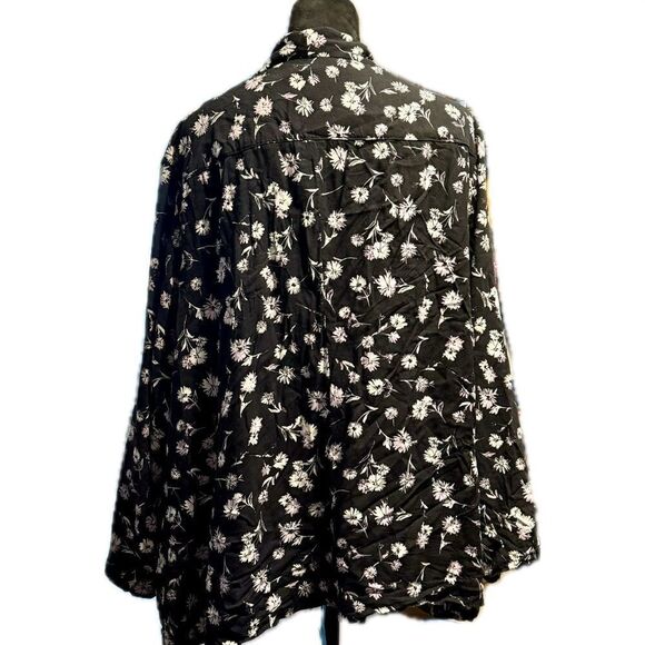 Woman Within, Womens 28w 3/4 sleeve single snap closeure cardigan with pockets - Picture 3 of 5